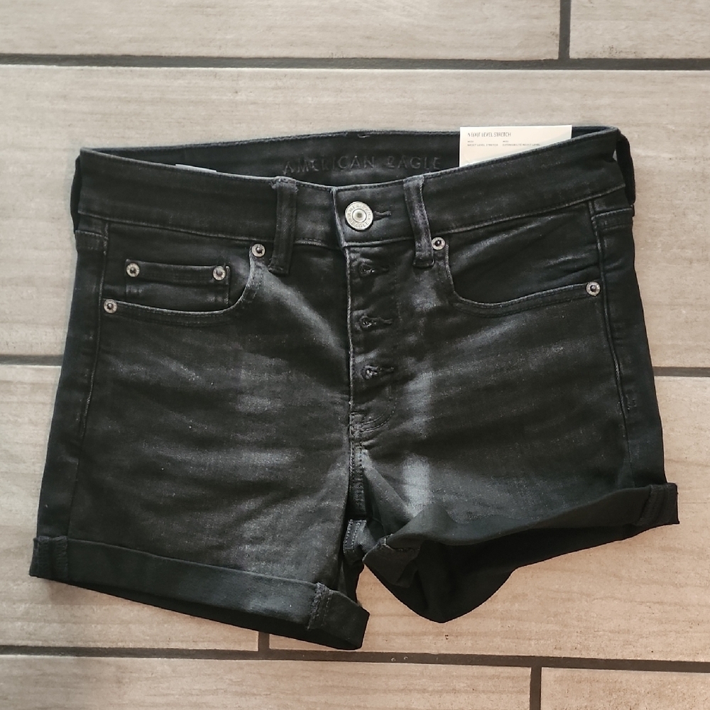 American Eagle Outfitters Black Jean Shorts